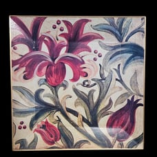 Rare Find 18 ×18 Liz Jardine Wooden Bold Floral Wall/Easel Art