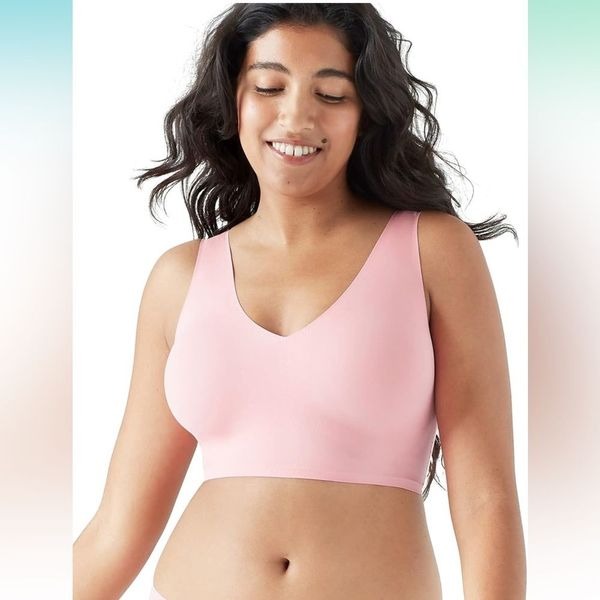 NWT True & Co Women's True Body V Neck Pink Bra XS