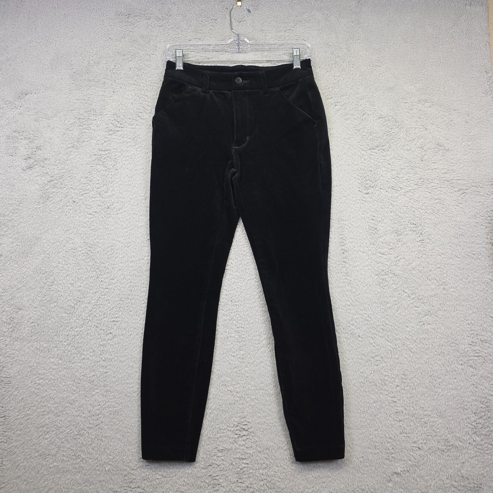 Duluth Pants Womens 2 Black Corduroy Skinny Leg Mid Rise Stretch Sculpting Ankle