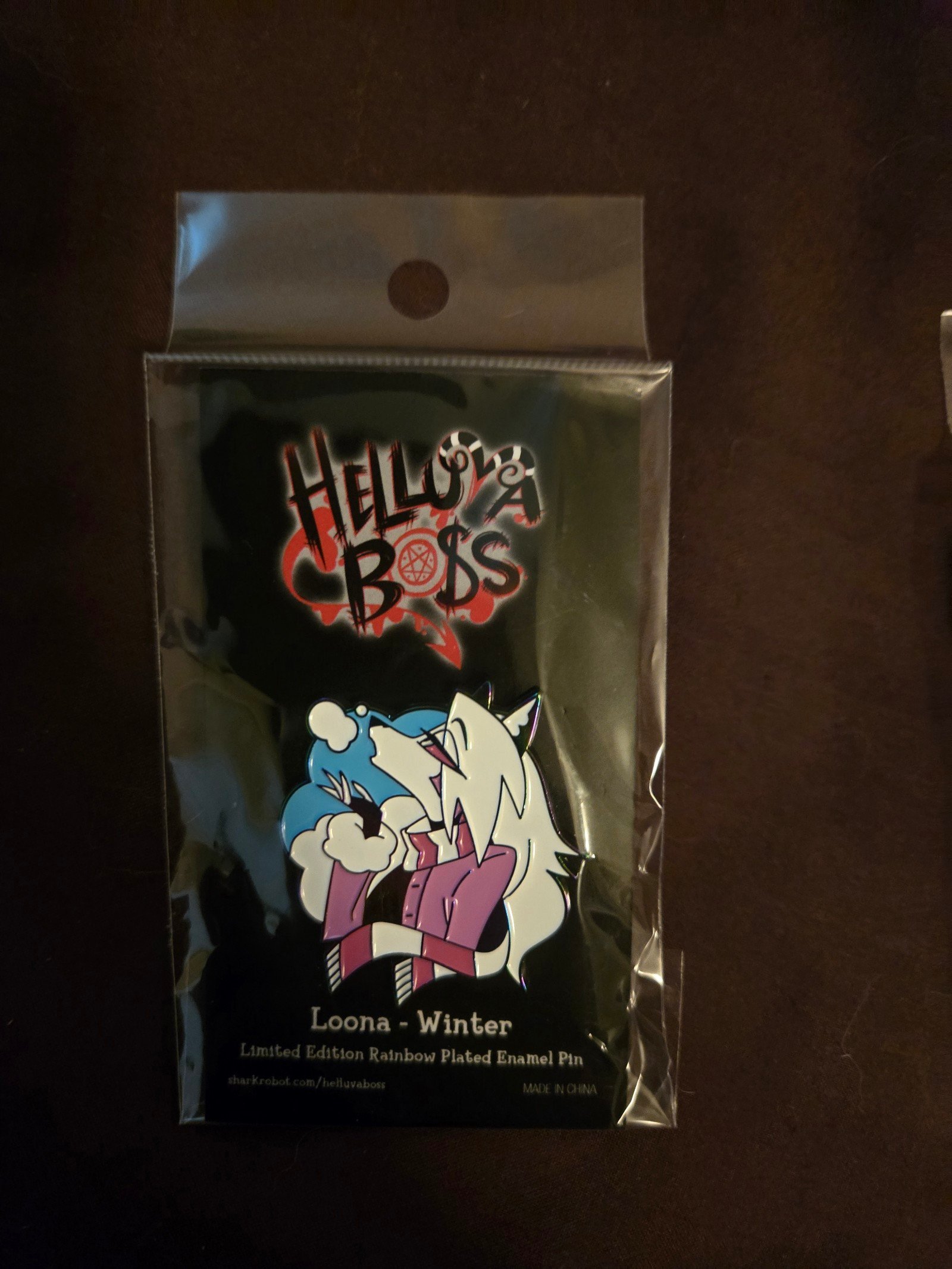 Helluva Boss Loona Winter Rainbow Plated Enamel Pin
