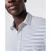 Faherty Cloud Cotton, Short Sleeve Collared polo , NAVY white Striped Sz XL