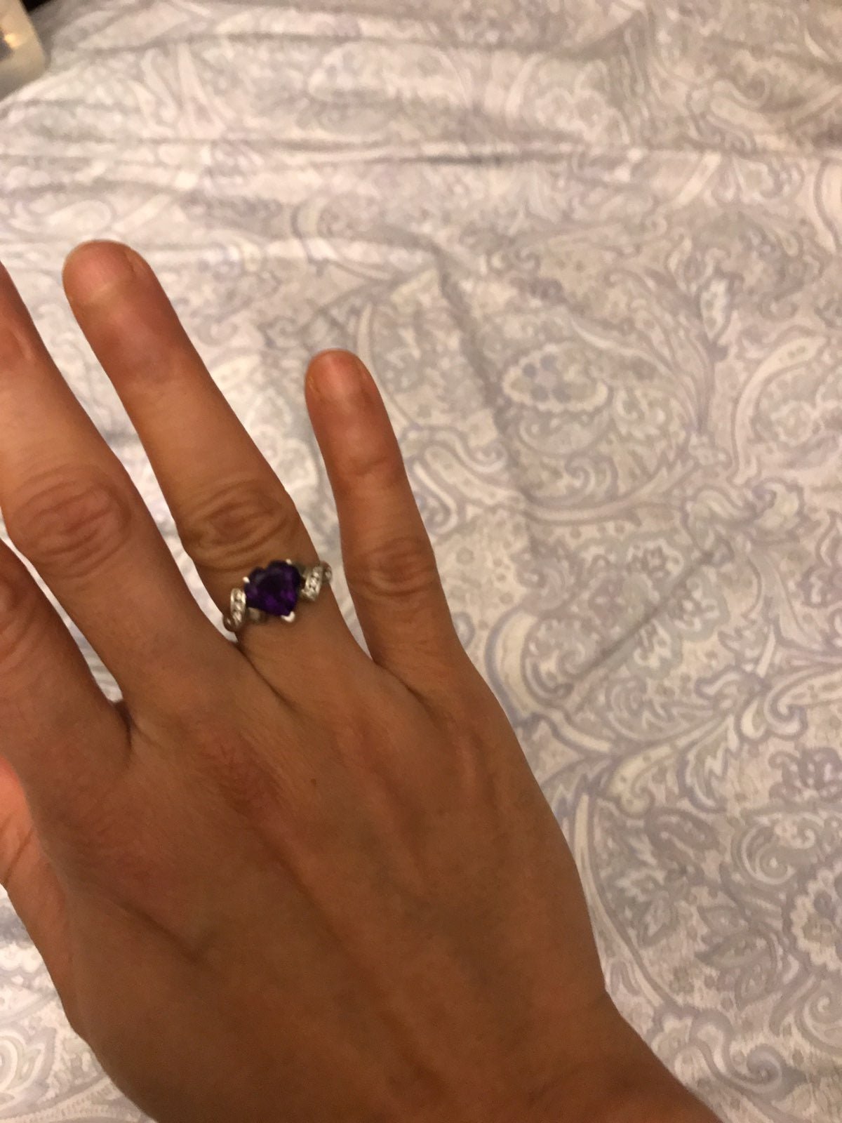 10k white gold ring