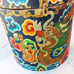 decretive Antique Chinese dragon Hat box- Grain Bin