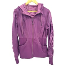 Lululemon Athletica womens Dance Studio Jacket III Plum REVERSIBLE size 12