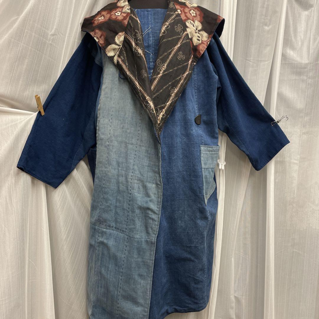 Reversible rag coat in light blue
