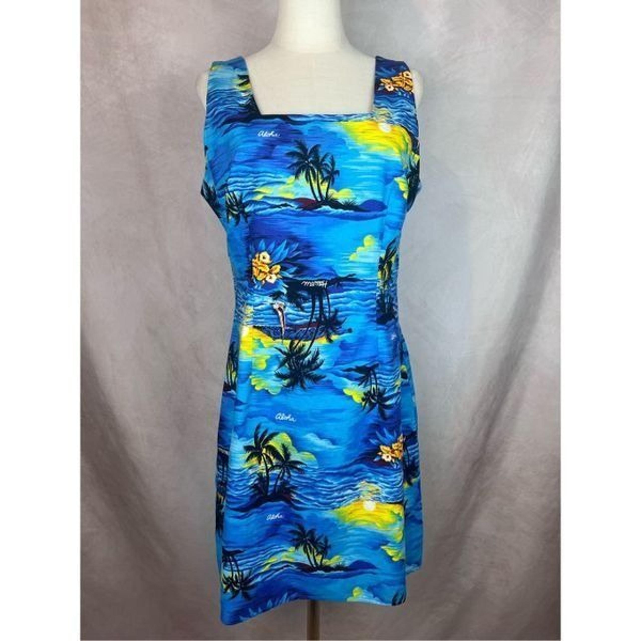 Vintage 1990s Royal Creations Hawaii Tiki Dress
