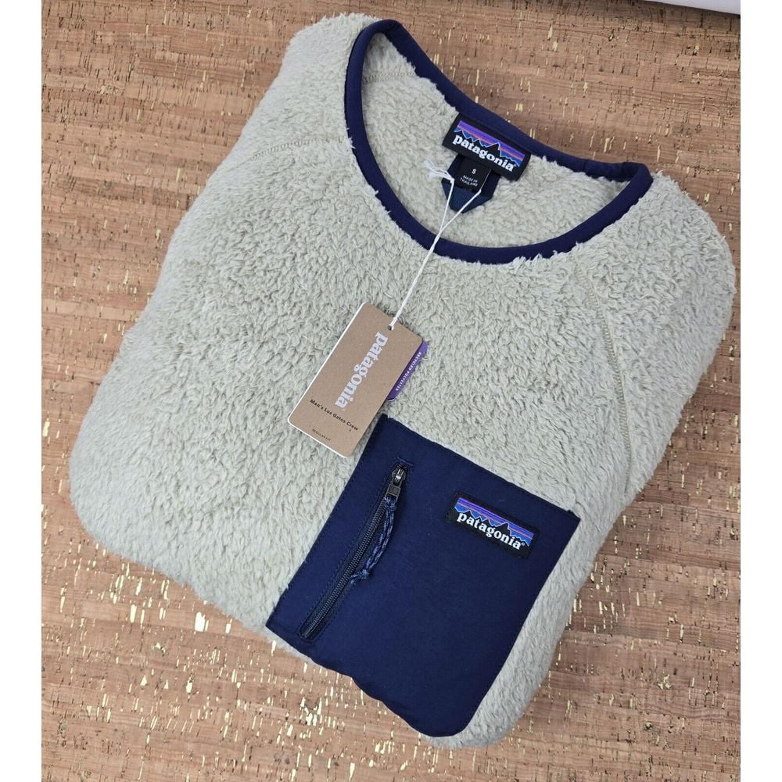 Patagonia Pull Over Sweater Men S Los Gatos Fleece Crew Neck El Cap Khaki