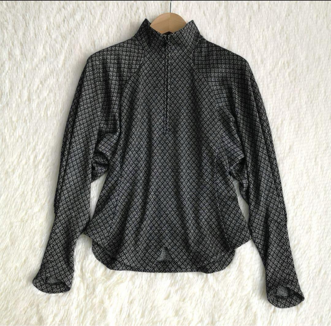 本店は Mame 2 Top Jersey Zip-up Neck High Kurogouchi トップス