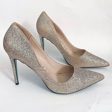 Marc Defang Gold Glitter Stiletto Heel Pumps Size 9.5