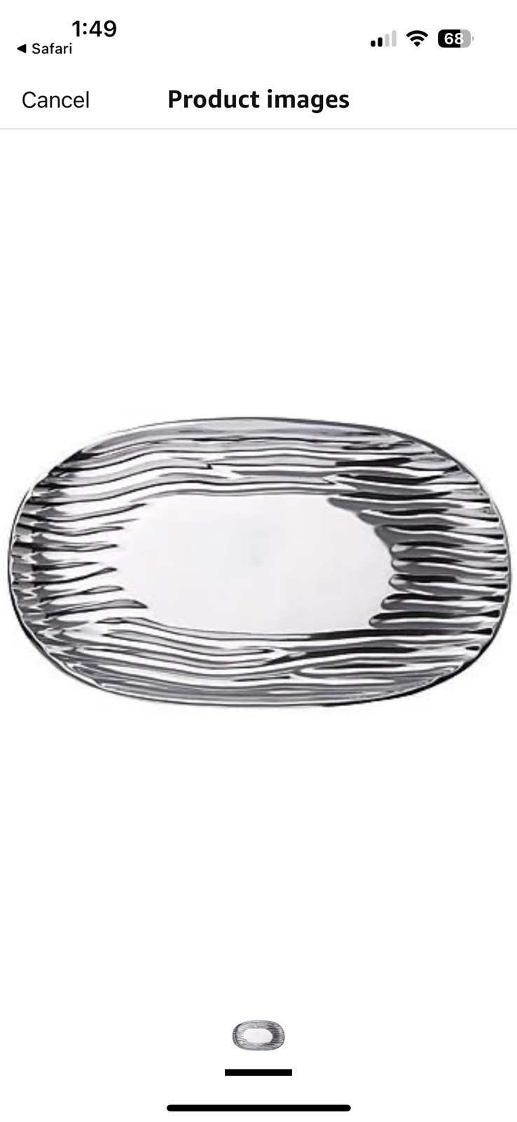 Donna Karan Lenox Sculpted Metal Platter, 18 in
