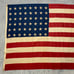 Vintage WWII-Era 48 STAR AMERICAN FLAG 4'x6' Style 1 Sewn Stripes Steel Grommets