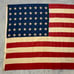 Vintage WWII-Era 48 STAR AMERICAN FLAG 4'x6' Style 1 Sewn Stripes Steel Grommets