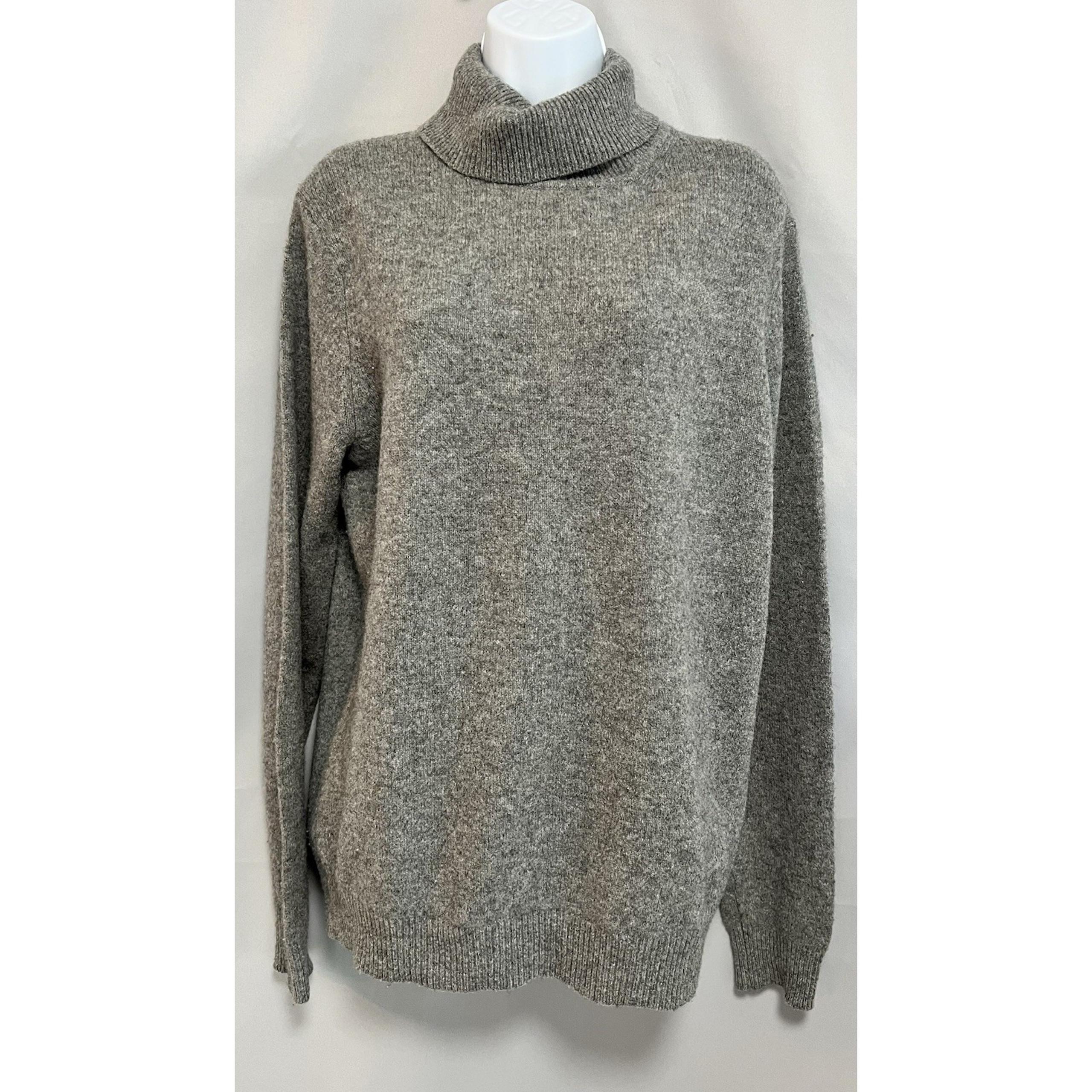 UNIQLO WOMEN'S 100% WOOL TURTLENECK SWEATER IN GRAY SIZE MEDIUM