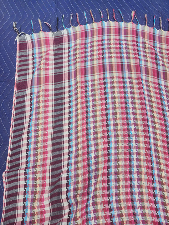 Vintage Scarf pink and yellow plaid
