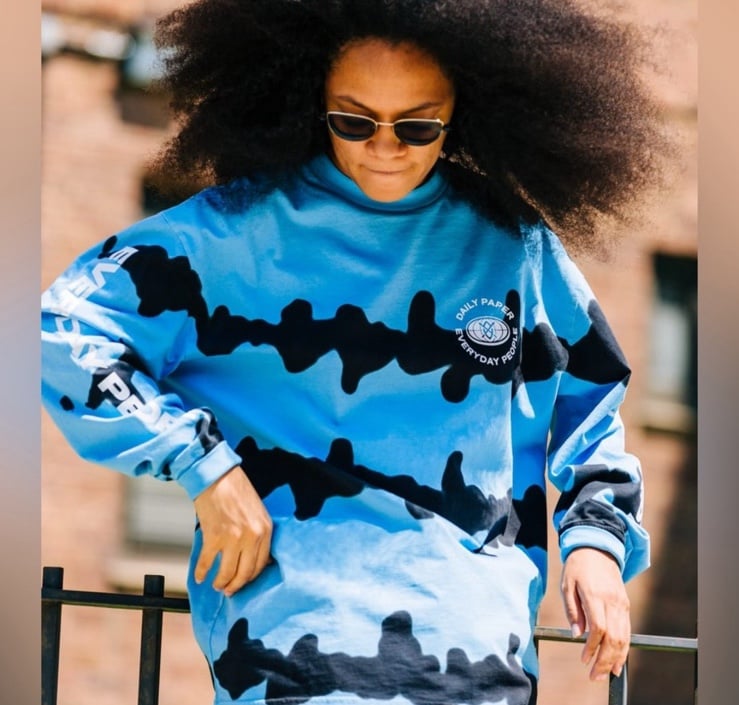 DAILY PAPER X EVERYDAY PEOPLE EP Long Sleeve Tie Dyed Shirt