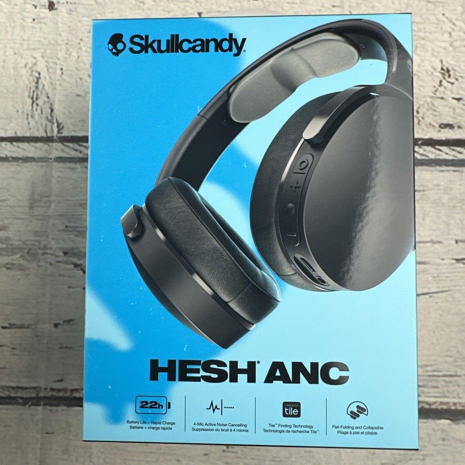 Skullcandy Hesh ANC Wireless Over-Ear Headset Black 22h Battery Brand New