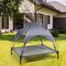 Elevated Dog Bed with Removable Canopy, Portable Raised Pet Cot Cooling Dog Bed