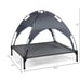Elevated Dog Bed with Removable Canopy, Portable Raised Pet Cot Cooling Dog Bed