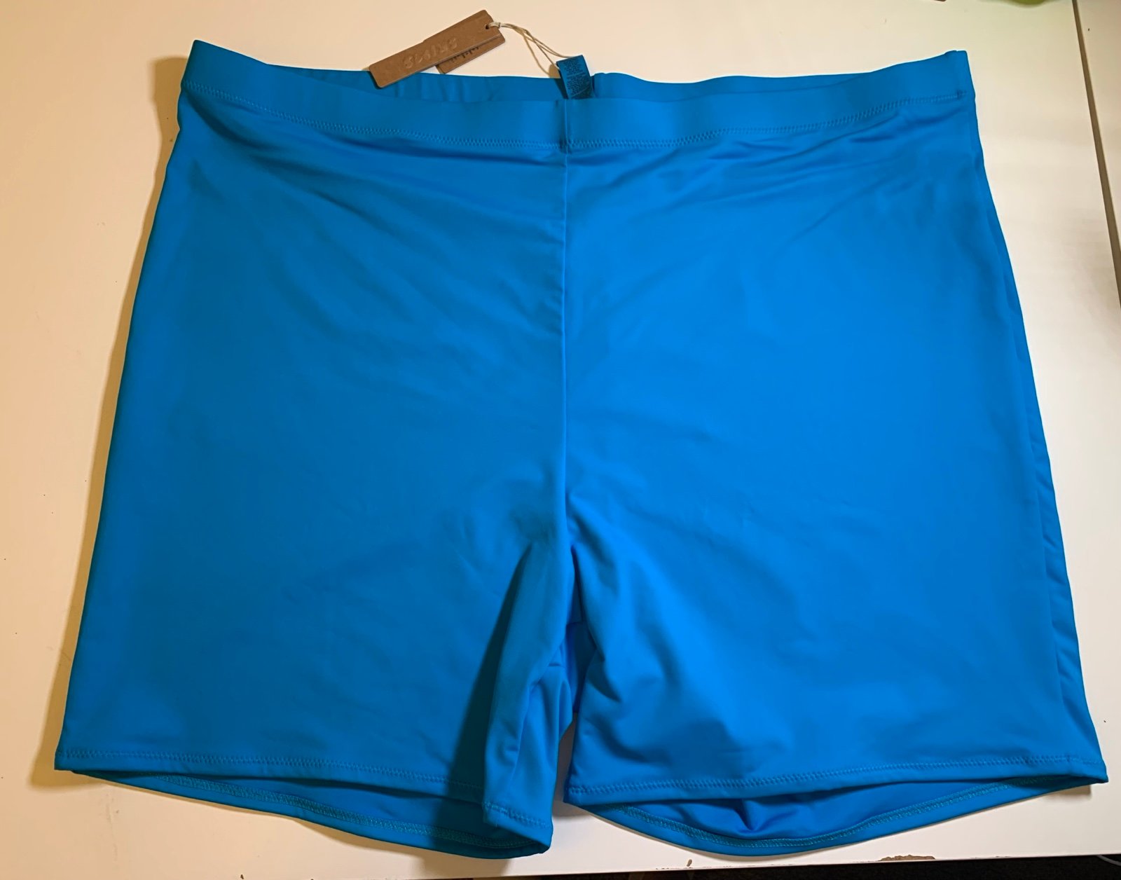 Recycled Swim Mid Waist Short Turquoise 4X New with Tags