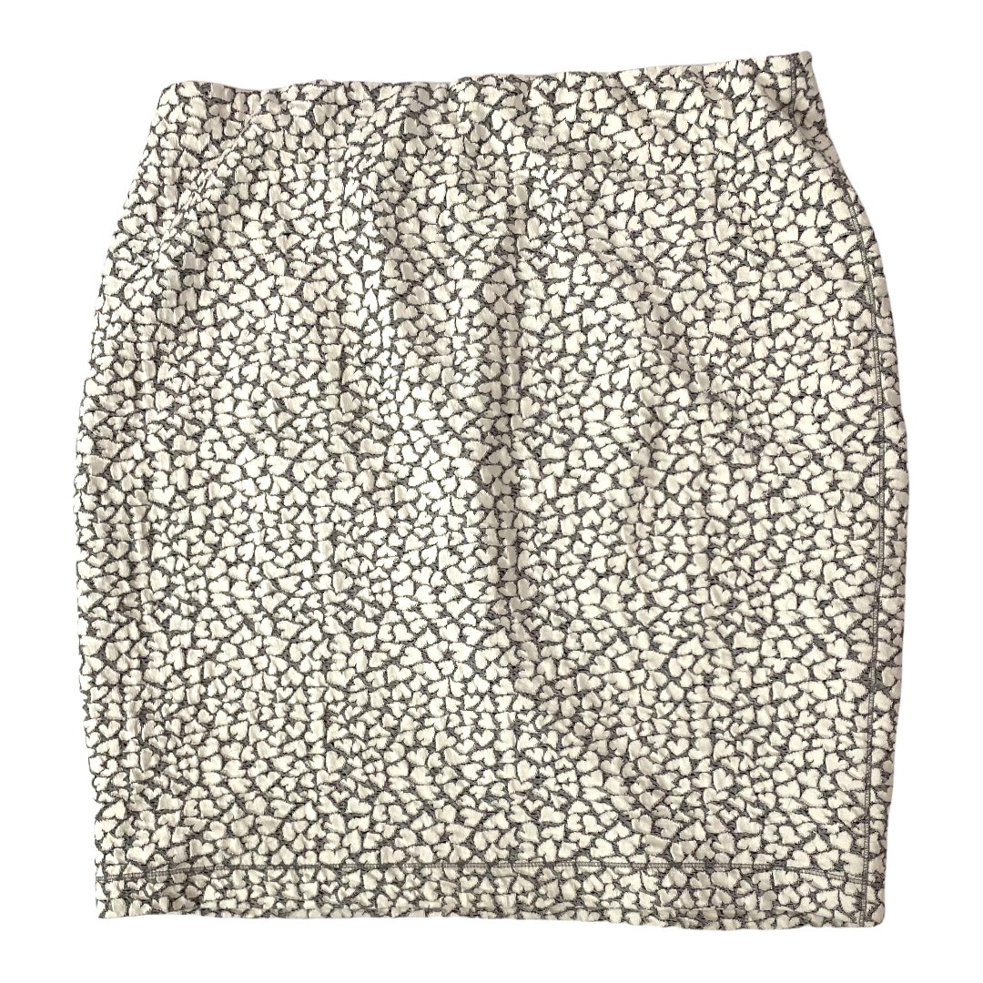 RIANI white and black Love who you are pull on skirt made in Germany US sz 16