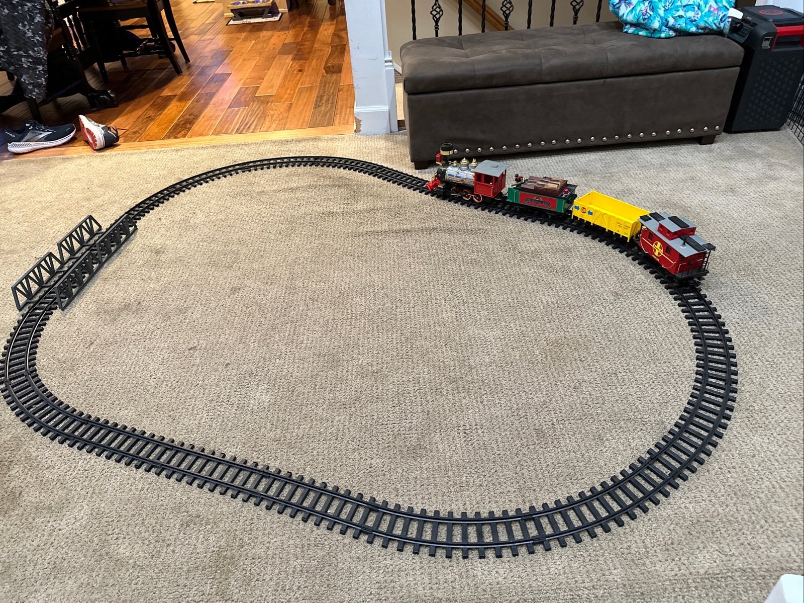 Vintage 1993 battery operated g-scale train set. Tested and works