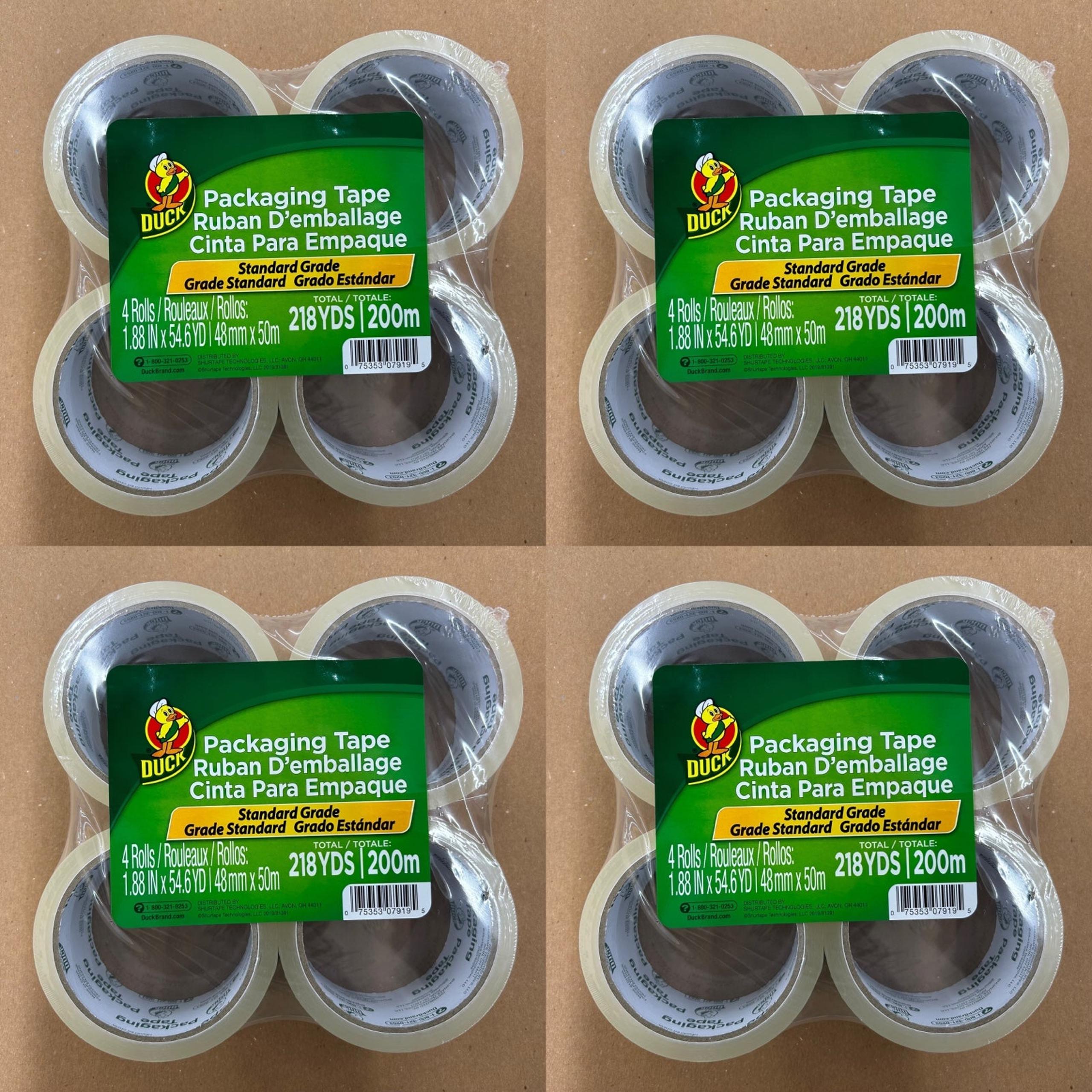 PACKING TAPE - DUCK BRAND - 4 PACKS (16 ROLLS) (shipping/packing/moving/tape)