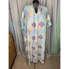 Vintage house dress frolicking patchwork print