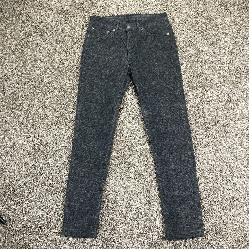Levis 511 Corduroy Jeans Pants Mens 31x34 Slim Fit Gray Stretch Suede Soft