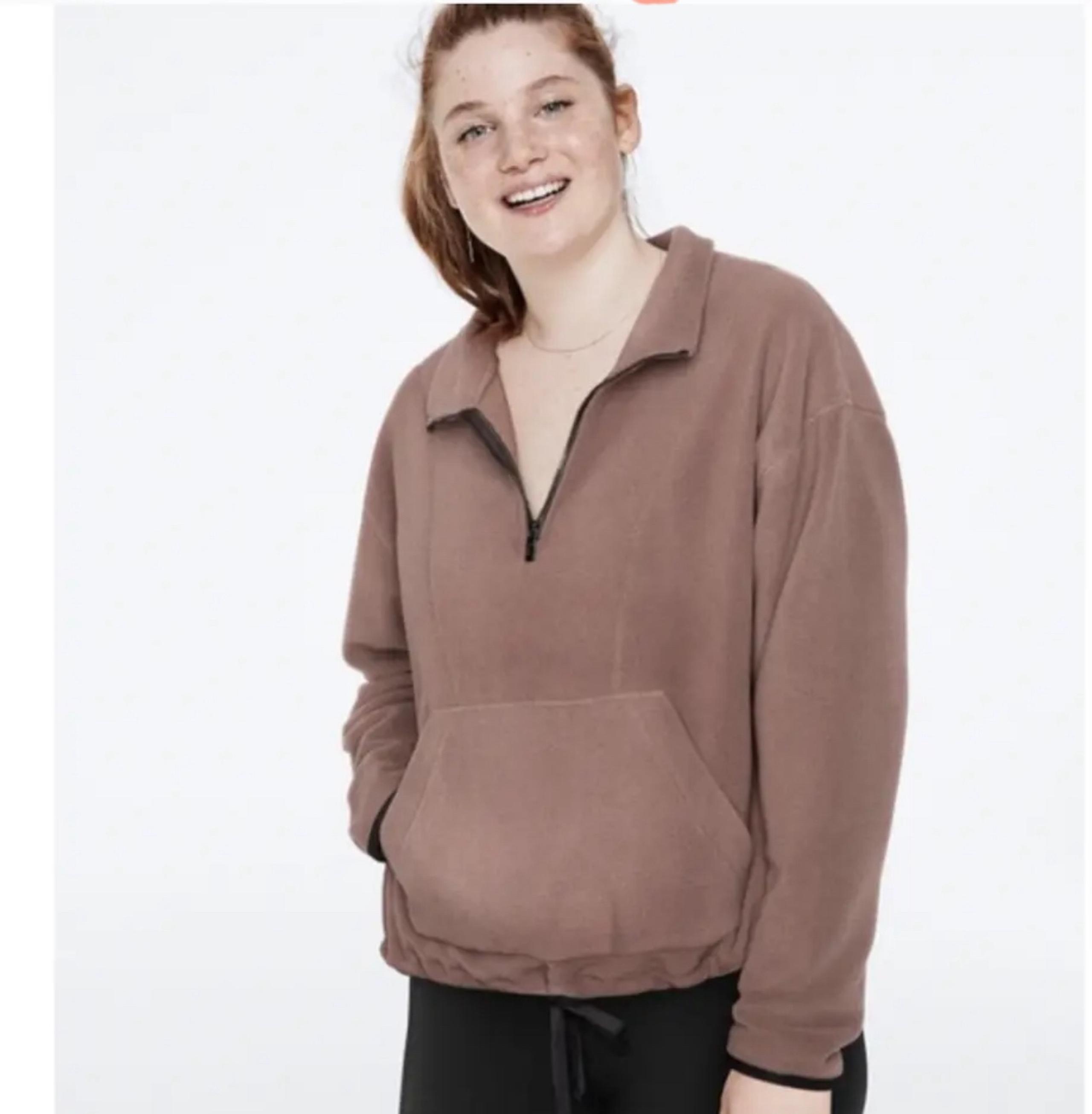 Victoria's Secret PINK Polar Fleece Half-Zip Sweatshirt