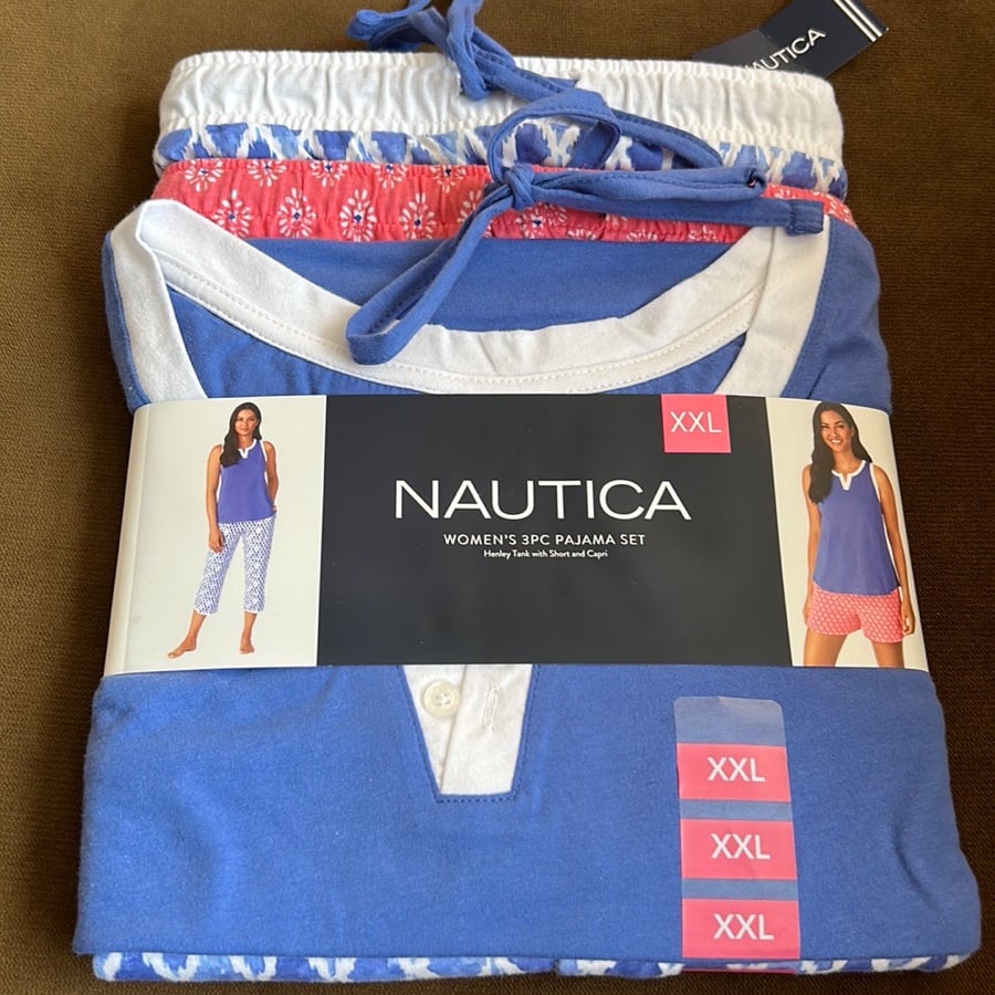 Nautica 3 piece pajama set XXL