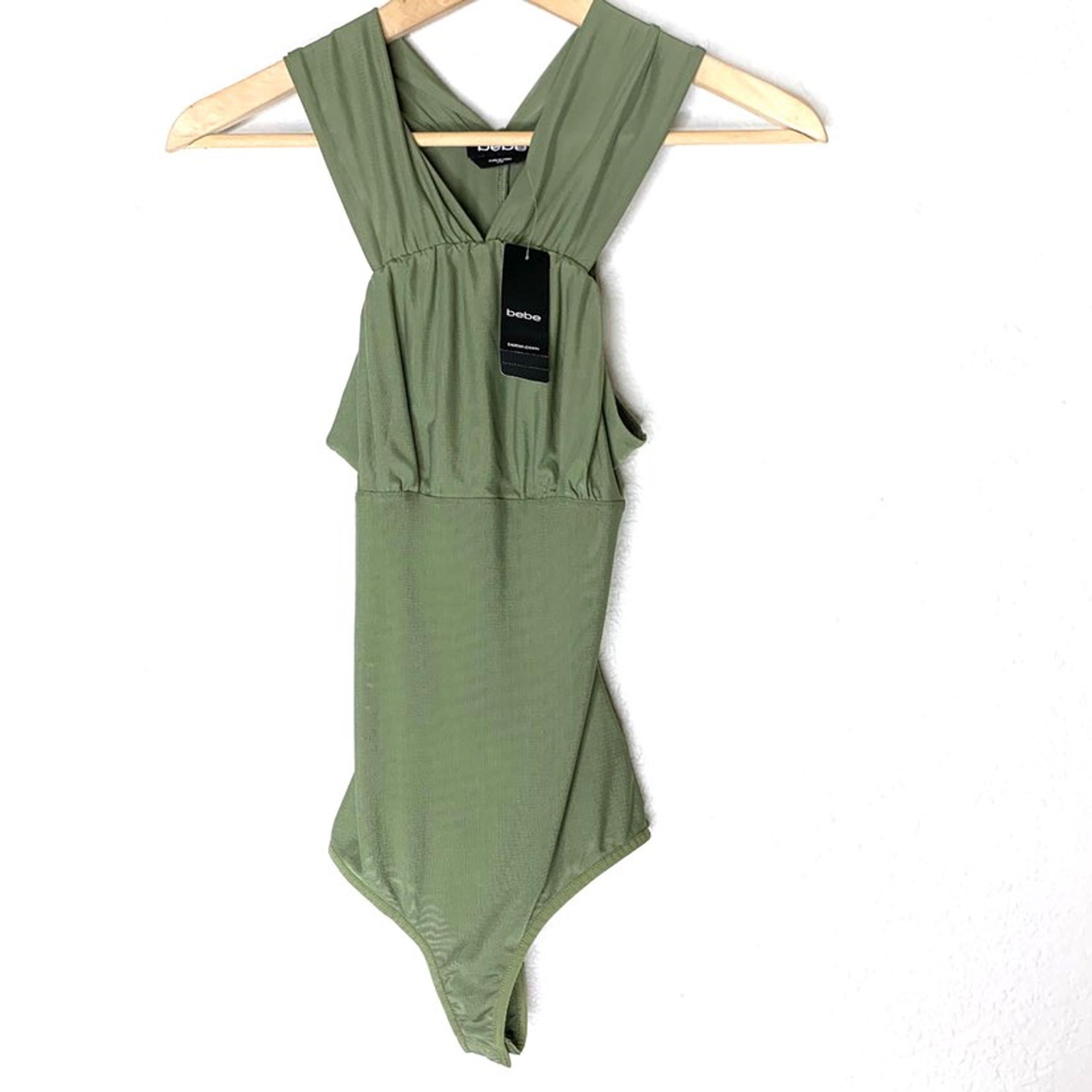 Bebe green mesh body suit size xxs
