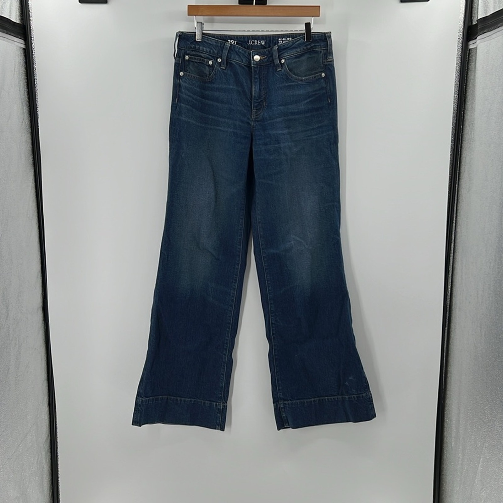 J. Crew Women's Re-96-IDG '96 Low Rise Denim Trousers - 29T - NWOT