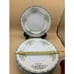 Mikado China 1938 Green Traditional 10 Dinner Plates set Of 6, Made in Japan