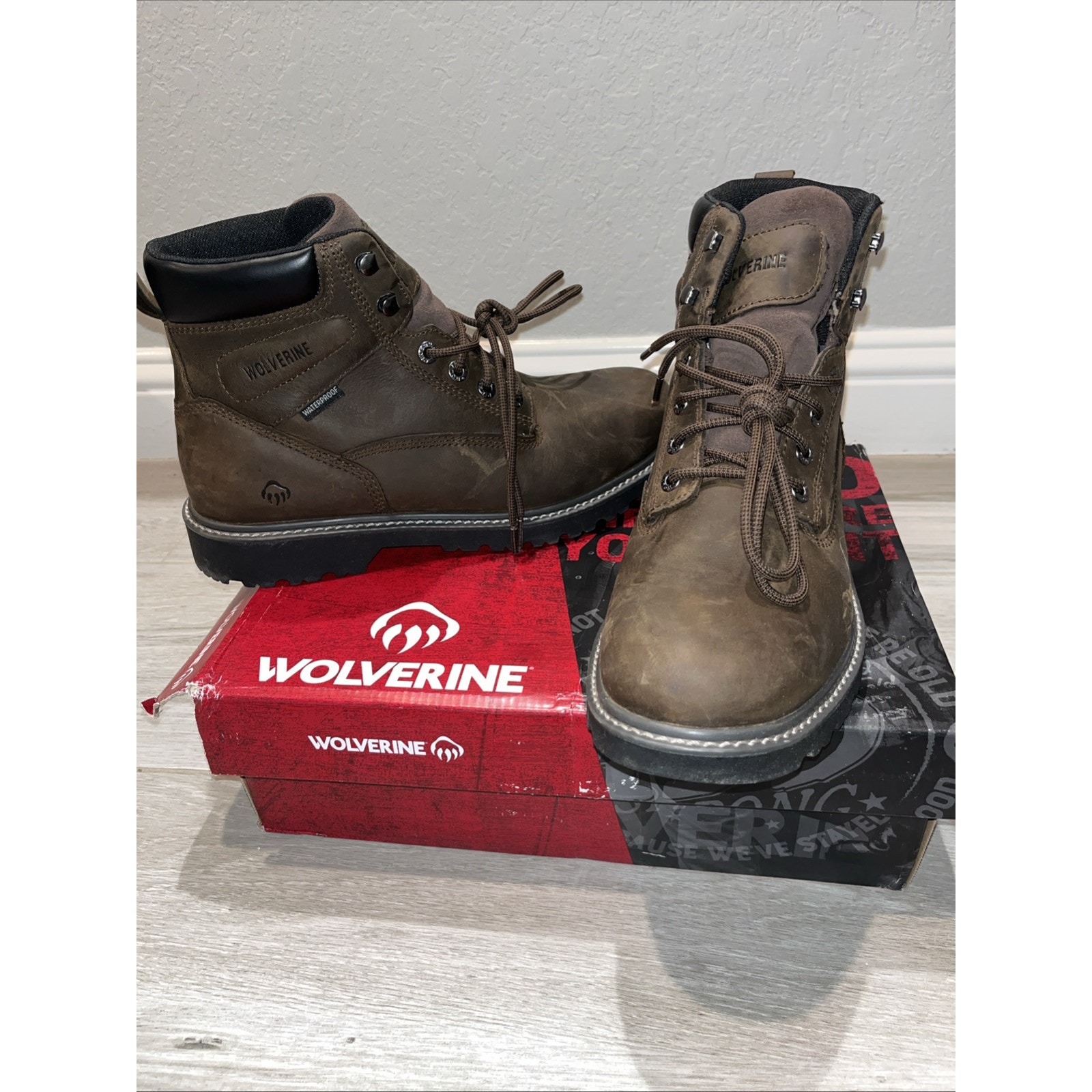 Wolverine Floorhand Men's 6 Leather WP Steel Safety Toe Work Boots Size 11 M