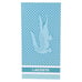 NWT LACOSTE CROC LOGO BEACH Plaid Blue TOWEL 100% COTTON 36” x 72”