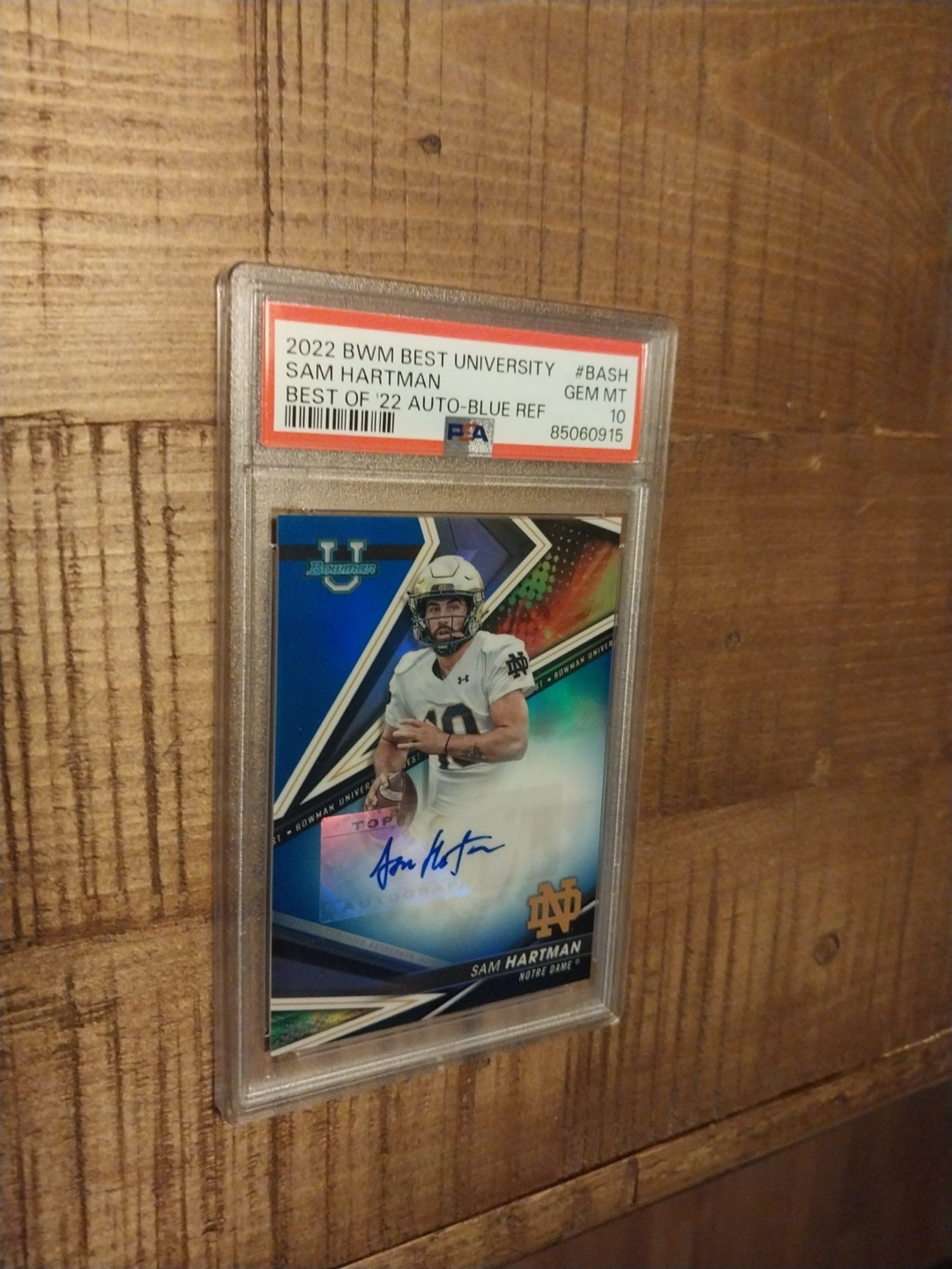 Sam Hartman Rookie Auto #140/150 PSA 10 Washington Commanders