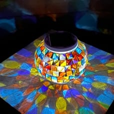 Color Changing Solar Powered Glass Ball Garden Lights.