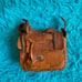 Vintage mod 801 real leather horse saddle bag should purse hand tooled etched