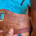 Vintage mod 801 real leather horse saddle bag should purse hand tooled etched