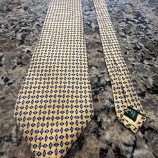 Vintage Ralph Lauren Neck Tie, Yellow Tie, Male Tie