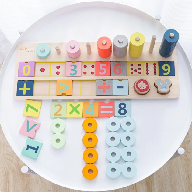 Montessori Shape and number classifier, ring stacking 65 children's toys