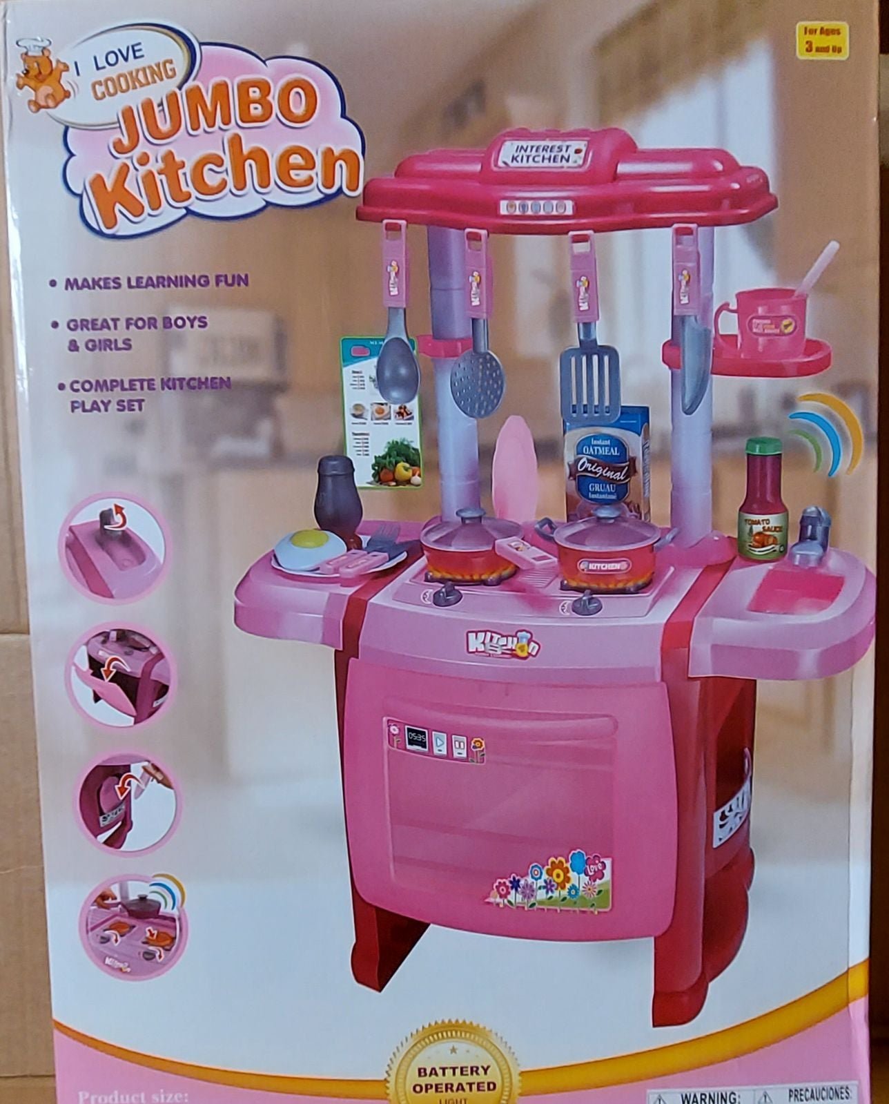 Kids Play Pretend Kitchen Jumbo Kitchen.