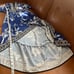 Flying Tomato Women's Sz M Grecian Maxi Floral Dress Royal Blue Hi Low