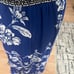 Flying Tomato Women's Sz M Grecian Maxi Floral Dress Royal Blue Hi Low