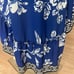 Flying Tomato Women's Sz M Grecian Maxi Floral Dress Royal Blue Hi Low