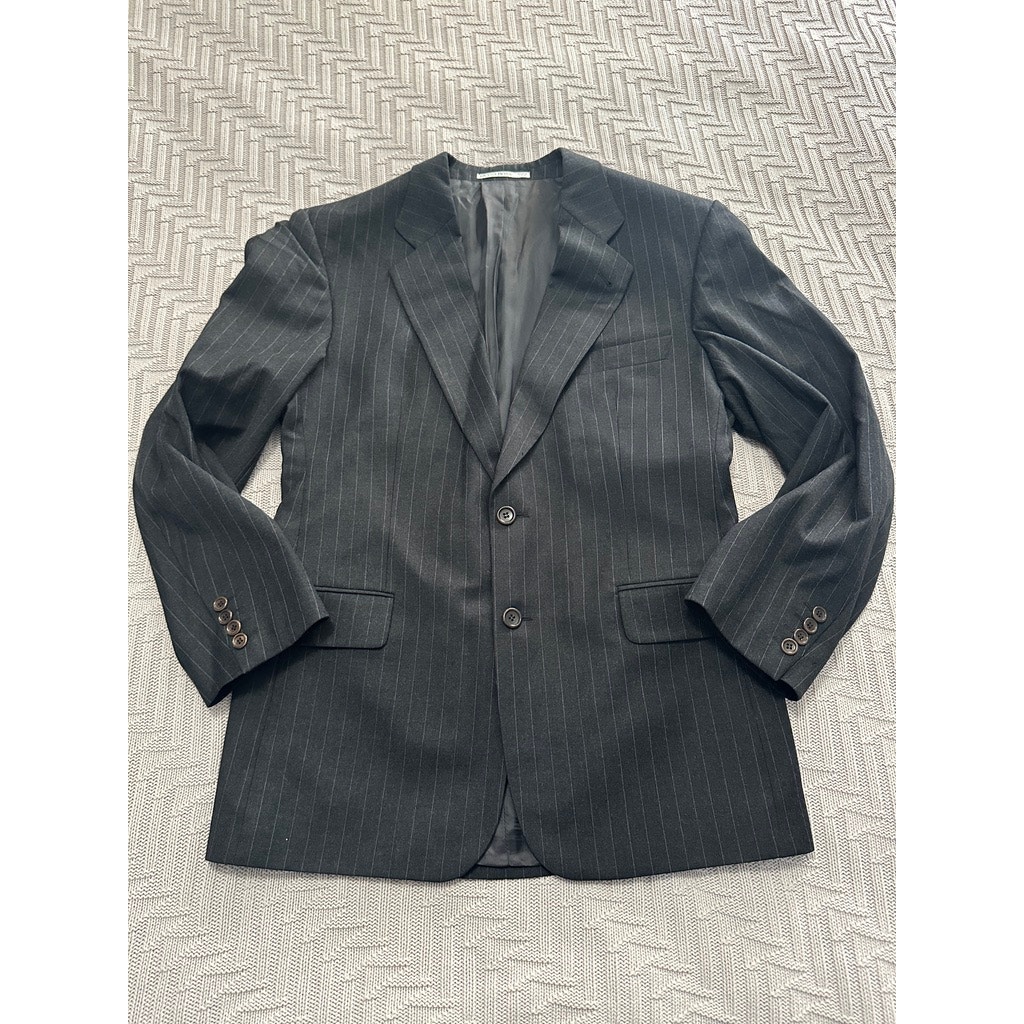 Hugo Boss gray pinstripe wool two button blazer size 40R