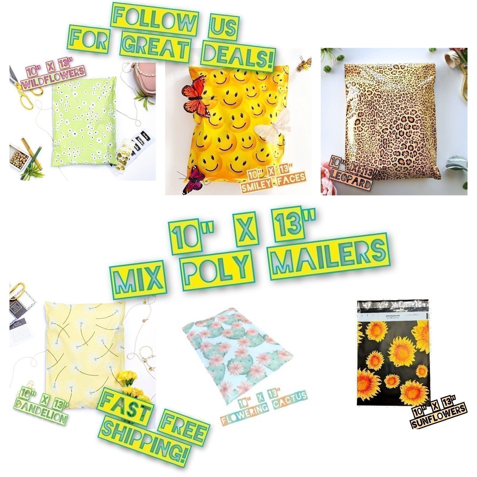 360 Mix 10x13 Poly Mailers (60 ea)