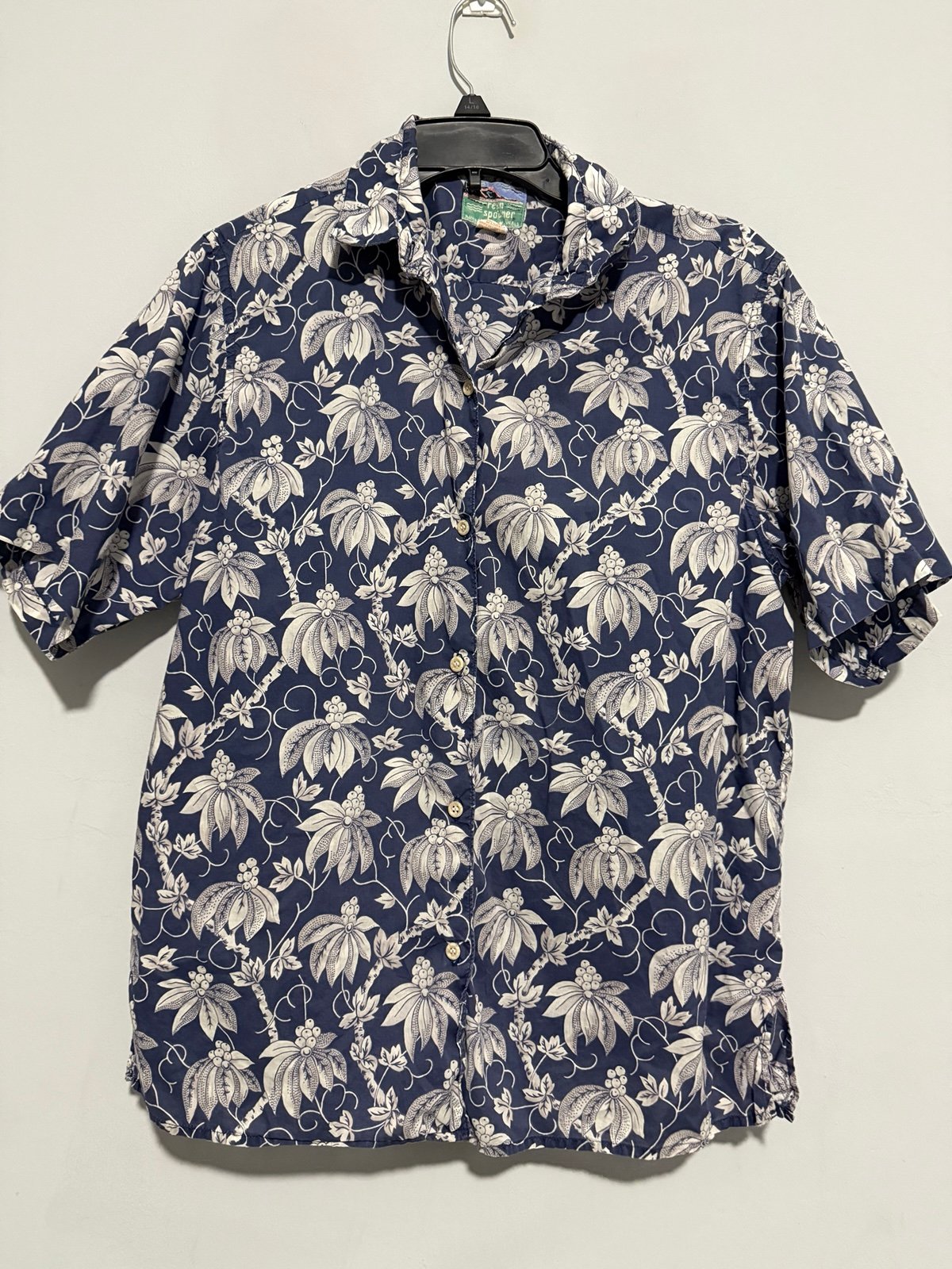 Rey Spooner Hawaiian Traditions Floral Button Up Shirt Collared Size S