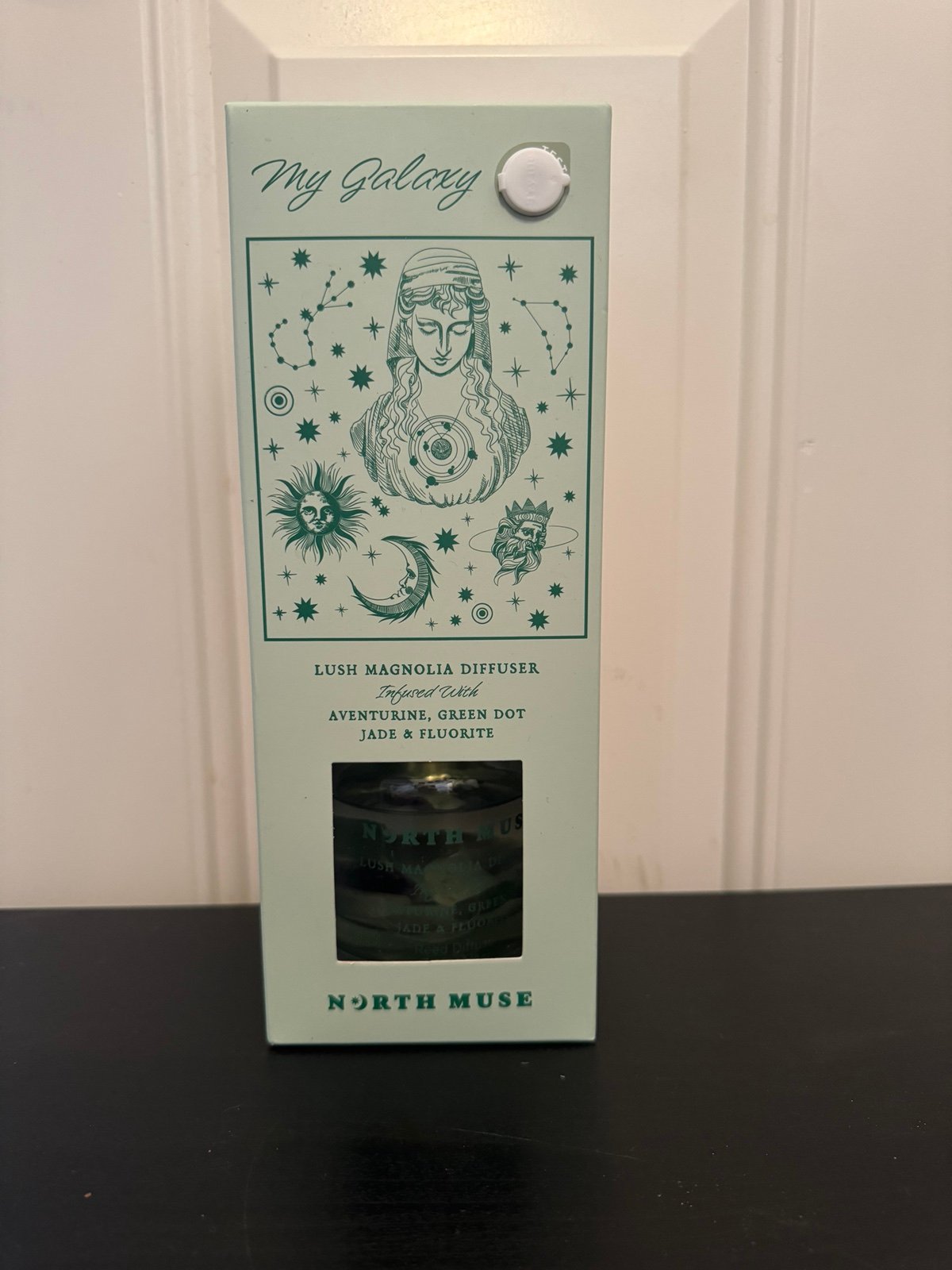 North Muse My Galaxy Lush Magnolia Diffuser Adventurine Fluorite Green Dot Jade