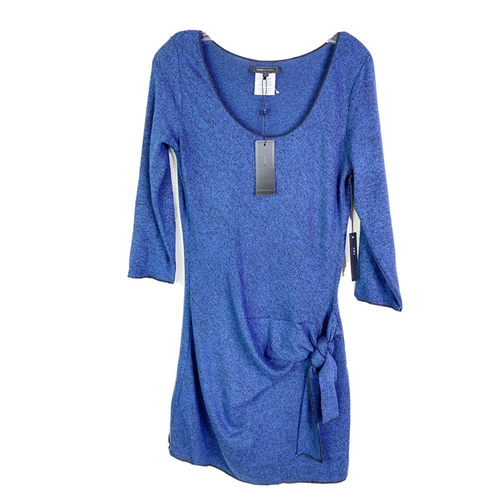 BCBG Maxazria Blue Medium Lightweight Stretch Mini Side Tie Dress RV 128 NWT